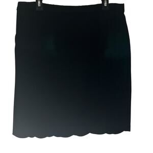 SKIES ARE BLUE ELASTIC WAIST PULL-ON STRAIGHT/PENCIL SKIRT, WOMENS, XL, BLACK